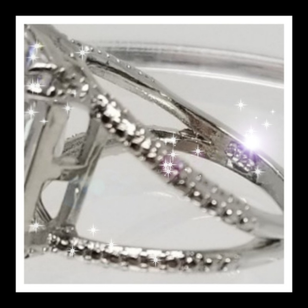 💍'12CT' EMERALD RADIANT CUT DIAMOND RING💎6,7.5,8 - Picture 4 of 5